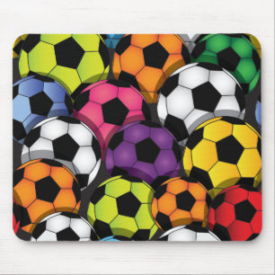 Färgfulla fotbollar design Mousepad Musmatta