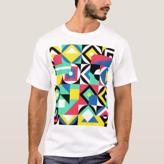 Färgfulla geometriska former dekorativa dekorativa t shirt