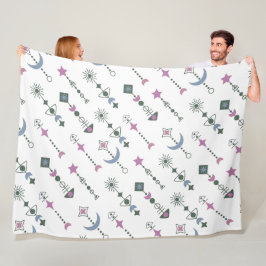 Färgfulla geometriska former mönster 22a fleecefilt