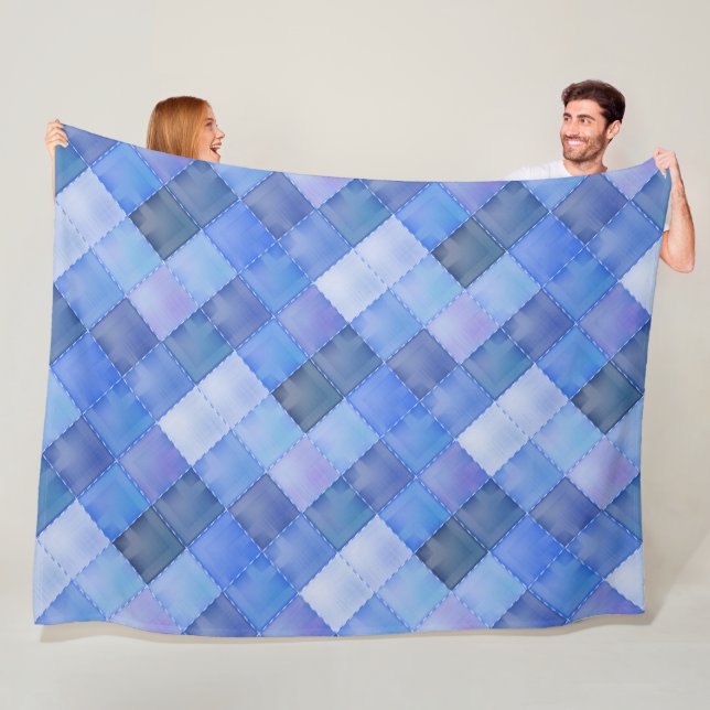 Färgfulla geometriska former mönster 41 fleecefilt (På plats)