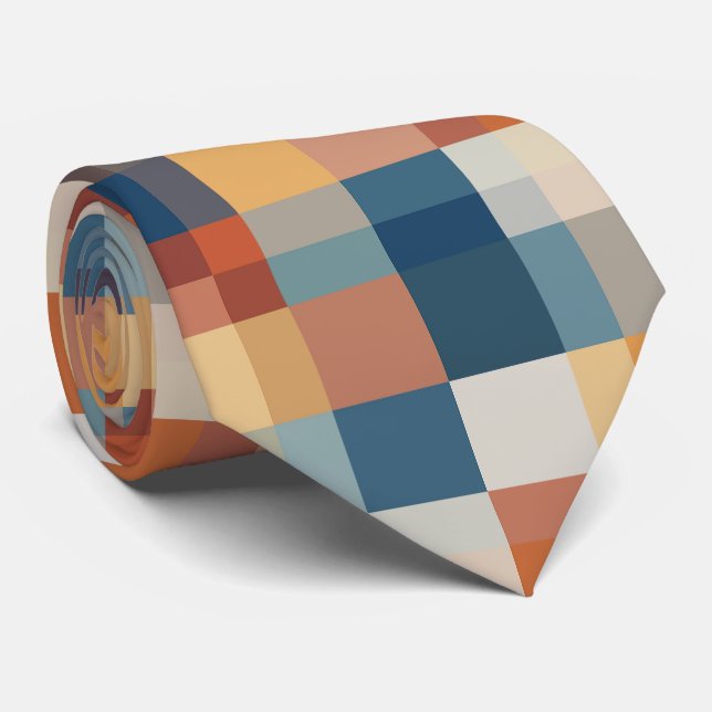 Färgfulla geometriska former sömlösa slips (Rullad)