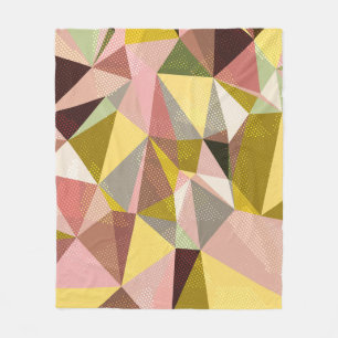 Färgfulla geometriska trianglar Abstrakt Struktur. Fleecefilt