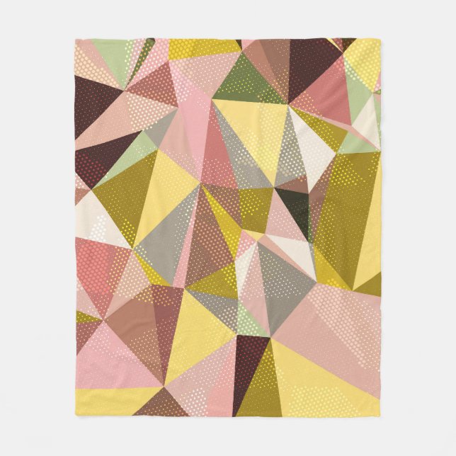 Färgfulla geometriska trianglar Abstrakt Struktur. Fleecefilt (Framsidan)