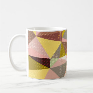 Färgfulla geometriska trianglar Abstrakt Struktur. Kaffemugg