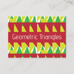 Färgfulla geometriska trianglar visitkort