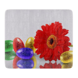 Färgfulla Glad påsk-ägg med Gerbera