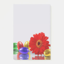 Färgfulla Glad påsk-ägg med Gerbera Post-it Block