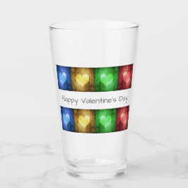 Färgfulla hjärtans dag Rustic Hearts Glaskopp