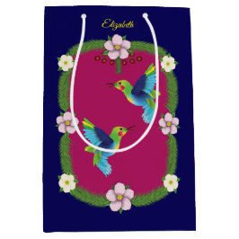 Färgfulla Hummingbird. Mörkblå