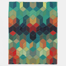 Färgfulla kuber Mönster Modern Mönster Fleecefilt