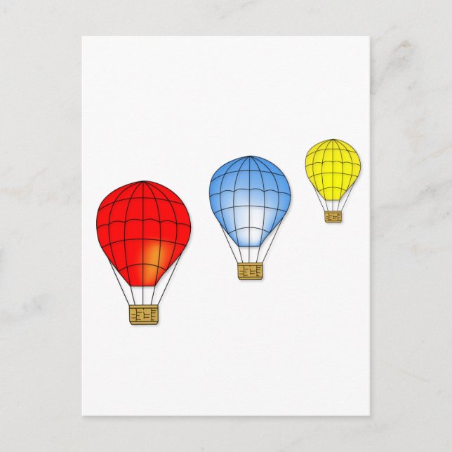Färgfulla luft-ballonger vykort (Framsida)