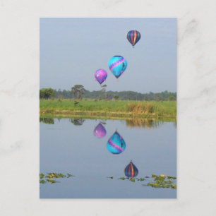 Färgfulla Luftballonger fotografisk bild Vykort