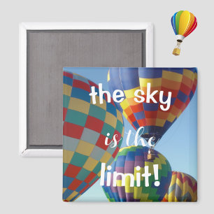 Färgfulla Luftballonger "Himlar är gränsen!" Magnet