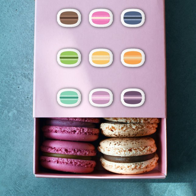 Färgfulla makaronuppsättningsmarkörer klistermärken (Colorful Macaron Set Stickers)