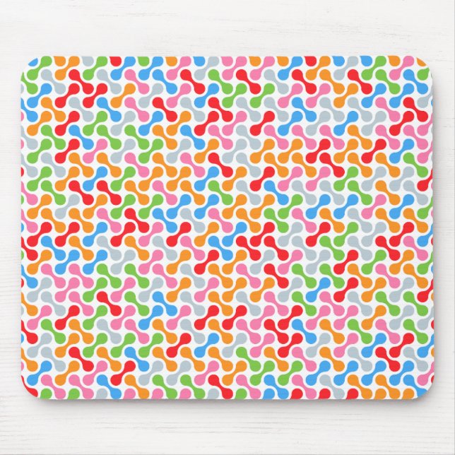 Färgfulla metaballs mönster, flerfärgad abstrakt musmatta (Framsidan)