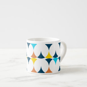 Färgfulla, moderna, coola, trendigets geometriska espressomugg