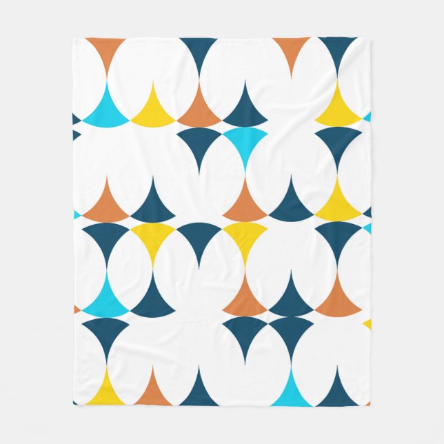 Färgfulla, moderna, coola, trendigets geometriska  fleecefilt (Framsidan)