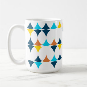 Färgfulla, moderna, coola, trendigets geometriska kaffemugg
