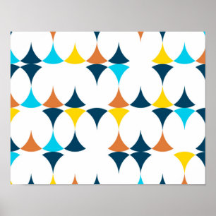 Färgfulla, moderna, coola, trendigets geometriska  poster