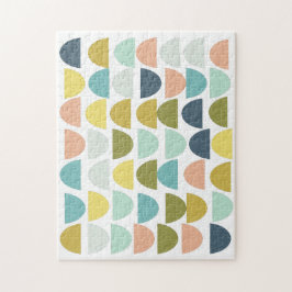 Färgfulla moderna geometriska former Art Mönster Pussel