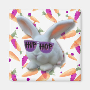 Färgfulla morötter och Whimsical Bunny Magnet