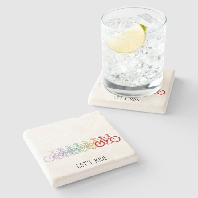 Färgfulla motorcyklar Låt oss Ride Underlägg Sten (Sidan)