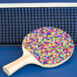 Färgfulla, Pappra Mönster-fyrkanter, utskrift på t Pingisracket