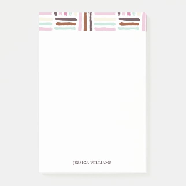 Färgfulla penseldrag post-it block (Framsida)