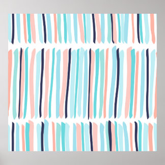 Färgfulla penseldrag: Vintage Scribble. Poster