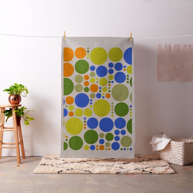 Färgfulla polkcirklar Mönster #15 Tyg (In Situ)
