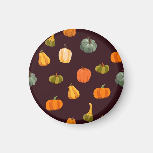 Färgfulla pumpor: Mörk höst Elegance. Magnet (Framsidan)
