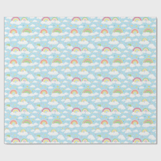 Färgfulla regnbågar och moln presentpapper