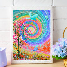 Färgfulla regnbåge av Wildblommor.