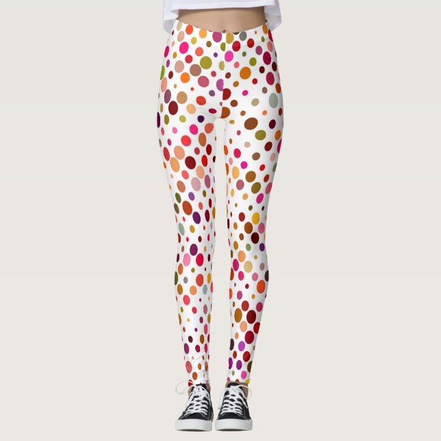 Färgfulla regnbågsdockor leggings (Framsida)
