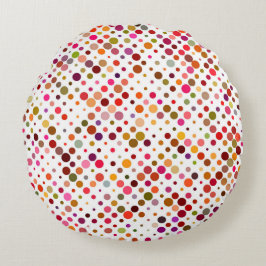 Färgfulla regnbågsdockor, Retro 70 s Rund Kudde