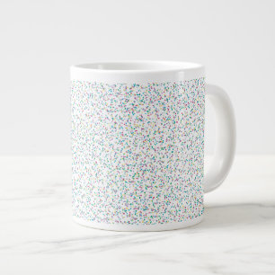 Färgfulla regnbågsfläckar, pekklade punkter jumbo mugg