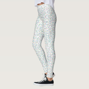 Färgfulla regnbågsfläckar, pekklade punkter leggings