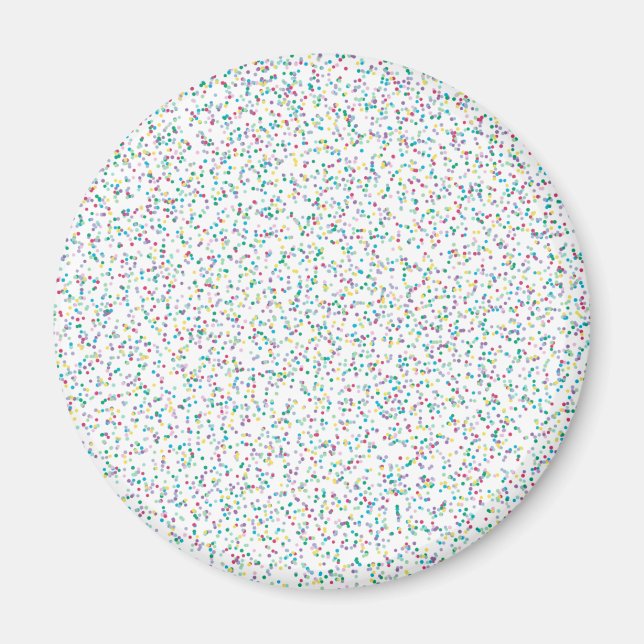 Färgfulla regnbågsfläckar, pekklade punkter magnet (Framsidan)