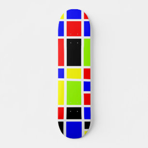 Färgfulla rektanglar 02 skateboard bräda 19,5 cm