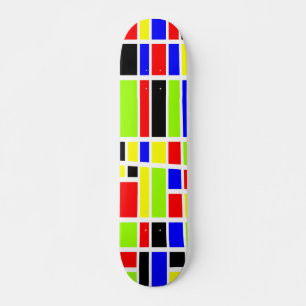 Färgfulla rektanglar 03 skateboard bräda 21,5 cm