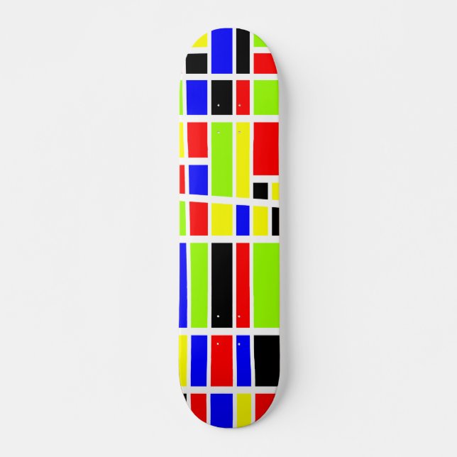 Färgfulla rektanglar 04 skateboard bräda 20 cm (Framsida)