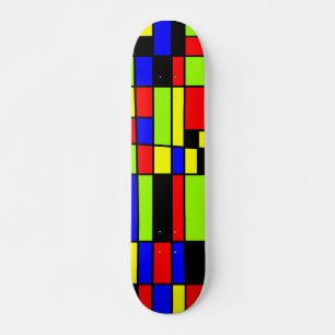 Färgfulla rektanglar 05 skateboard bräda 20 cm