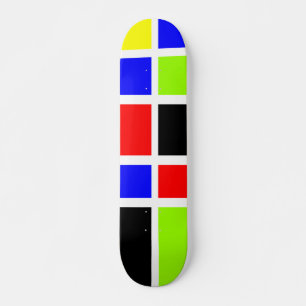 Färgfulla rektanglar 07 old school skateboard bräda 18 cm