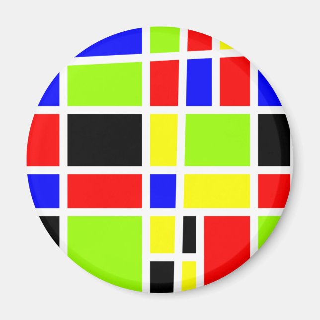 Färgfulla rektanglar magnet (Framsidan)