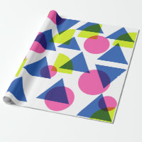 Färgfulla Retro 90s Neon Geometric Shapes