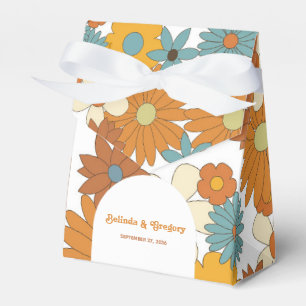 Färgfulla Retro Flowers 60:s 70's Arch Bröllop Presentaskar