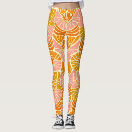 Färgfulla Retro Flowers Leggings