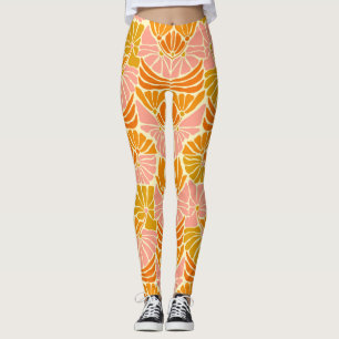 Färgfulla Retro Flowers Leggings
