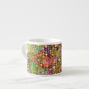 Färgfulla Retro Spots + din idé Espressomugg