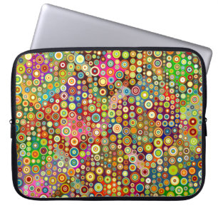 Färgfulla Retro Spots + din idé Laptop Fodral